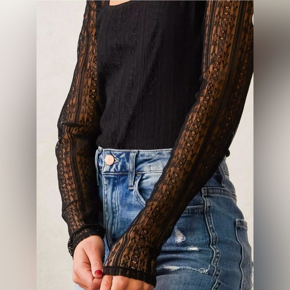 Willow + Root Black Lace Bodysuit Size S - Picture 3 of 12